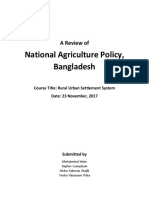 Policy Review - National Agriculture Policy of Bangladesh 1999