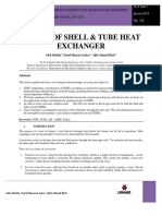 Design of Shell & Tube Heat Exchangers