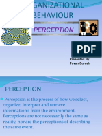 Perception: Presented By: Pavan Suresh