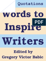 Words To Inspire Writers