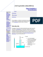 Medida de La Presión Atmosférica