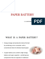 Paper Battery: by C.K. Gowtham Subramaniam