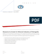 INVESTMENT GUIDE - Reasons to Invest in Mineral Industry of Mongolia 1p