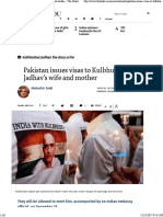 Pakistan Issues Visas To Kulbhushan Jadhav's Wife and Mother - The Hindu