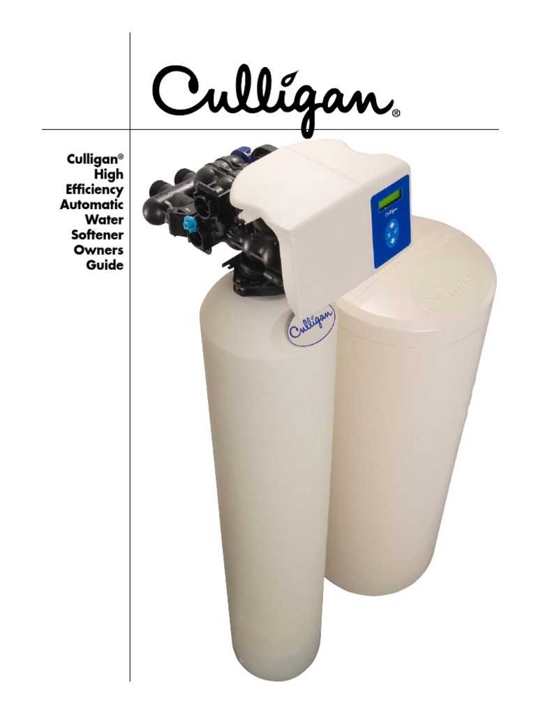 Cullagan HE Water Softener Owners Guide Iron Sodium Chloride