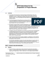 2010 Instructions For The Preparation of Project Manuals: Proposal, Bidding, Contracting