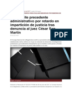 CNM Emite Precedente Administrativo Por Retardo en Impartición de Justicia Tras Denuncia Al Juez César San Martín
