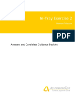 In-Tray Exercise 2: Answers and Candidate Guidance Booklet
