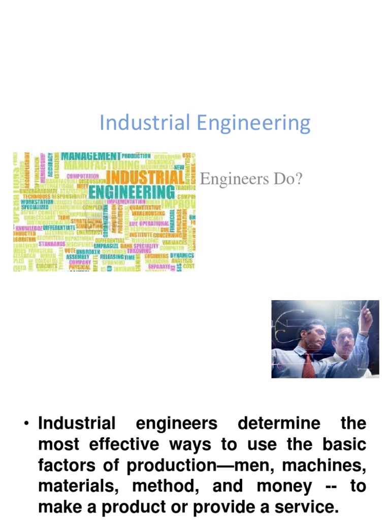 Industrial Engineering What Industrial Engineers Do? PDF