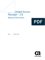 CA Privileged Access Manager - 2.8 - ENU - Release Information - 20170322 PDF
