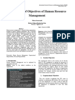 Detail Study of Objectives of Human Resource Management