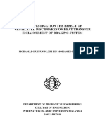 Cfd Investigation the Effect of Ventilated Disc Brakes on Heat Transfer Enhancement of Braking System