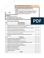 Check List Dan Template Antropometri