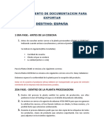 Procedimiento de Documentacion Para Exportar