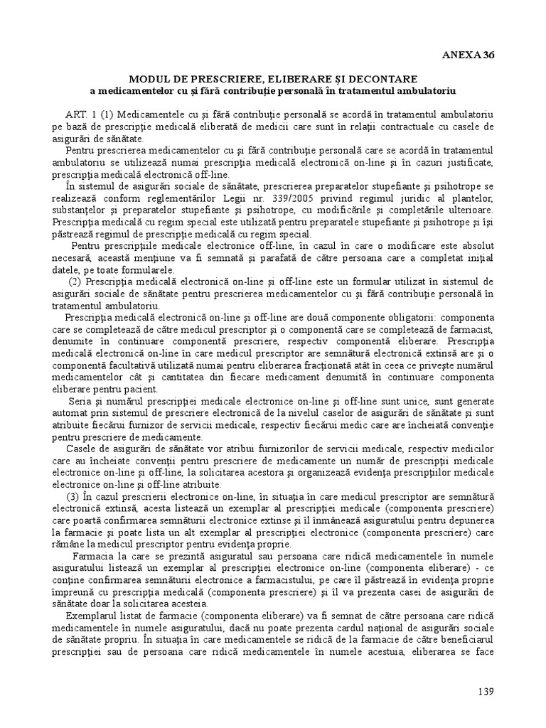 recuperare a prescripției tratamentului comun