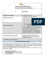 Modelo Informe de Proyecto Escolar