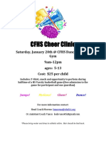 CFHS Cheer Clinic Flyer
