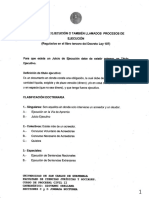 Los Juicios de Ejecuci N. Derecho Procesal Civil II Secciones C y D DR Giovanni Orellana