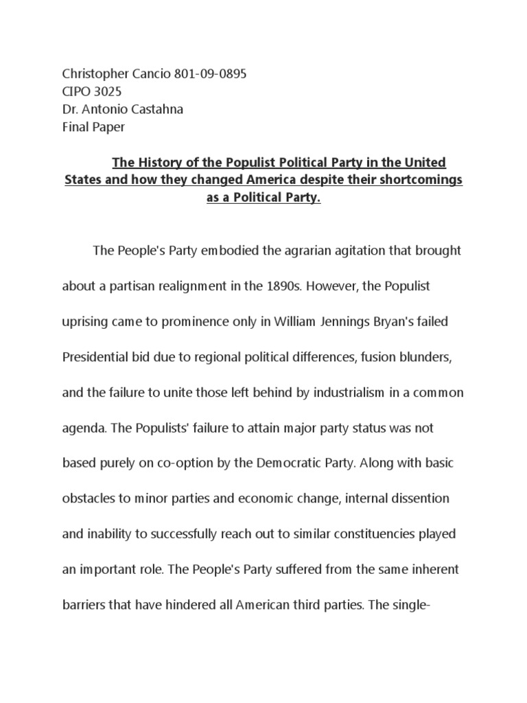 The last populist president picture