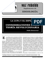Consideraciones Sobre La Teoría Revolucionaria. Bonavena, P.