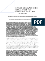 Análise LIVRE Das Relações de Teatralidade Nas Manifestações 2013