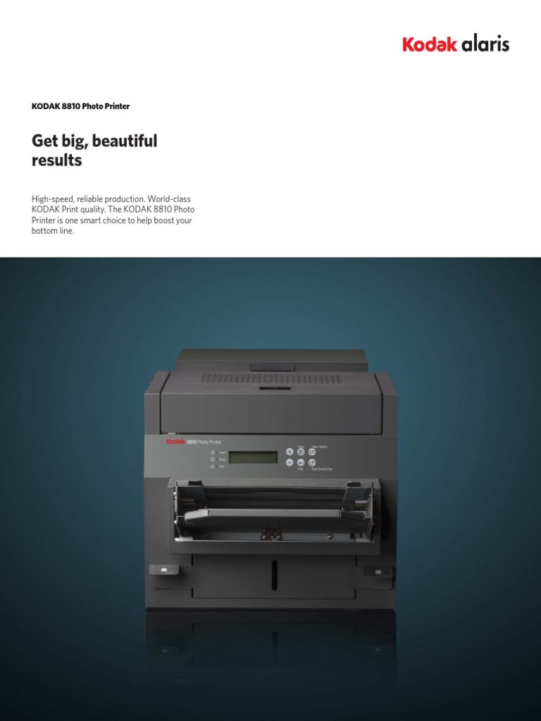 KODAK 8810 Photo Printer Sell Sheet Letter 0 PDF Printer