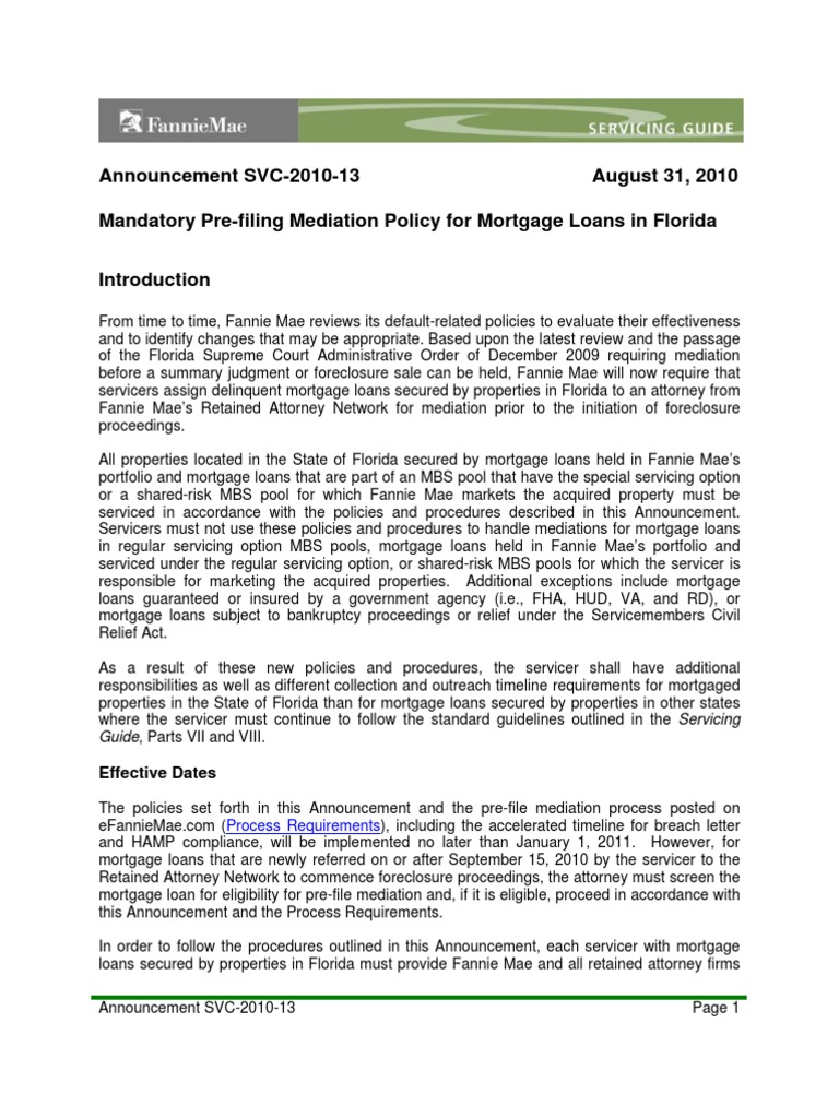 Fannie Mae Hamp Program Guidelines