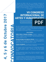 Convocatoria VII Congreso de Artes y Humanidades FBA-2017