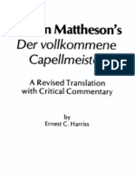 Der Vollkommene CapellMeister Book II