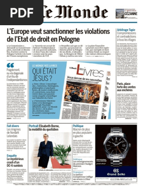 Le Monde Du Vendredi 22 Decembre 2017 Union Europeenne Pologne