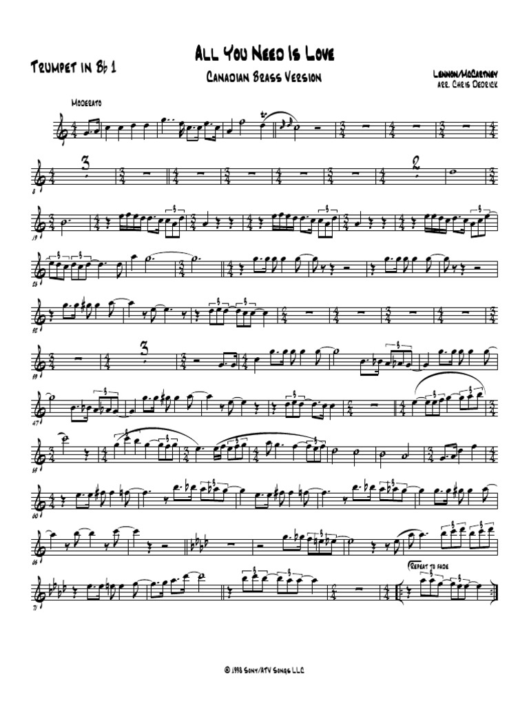 All U Need Quintet Parts PDF | PDF | Membres de familles des