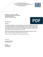 Letter For City Planning Office