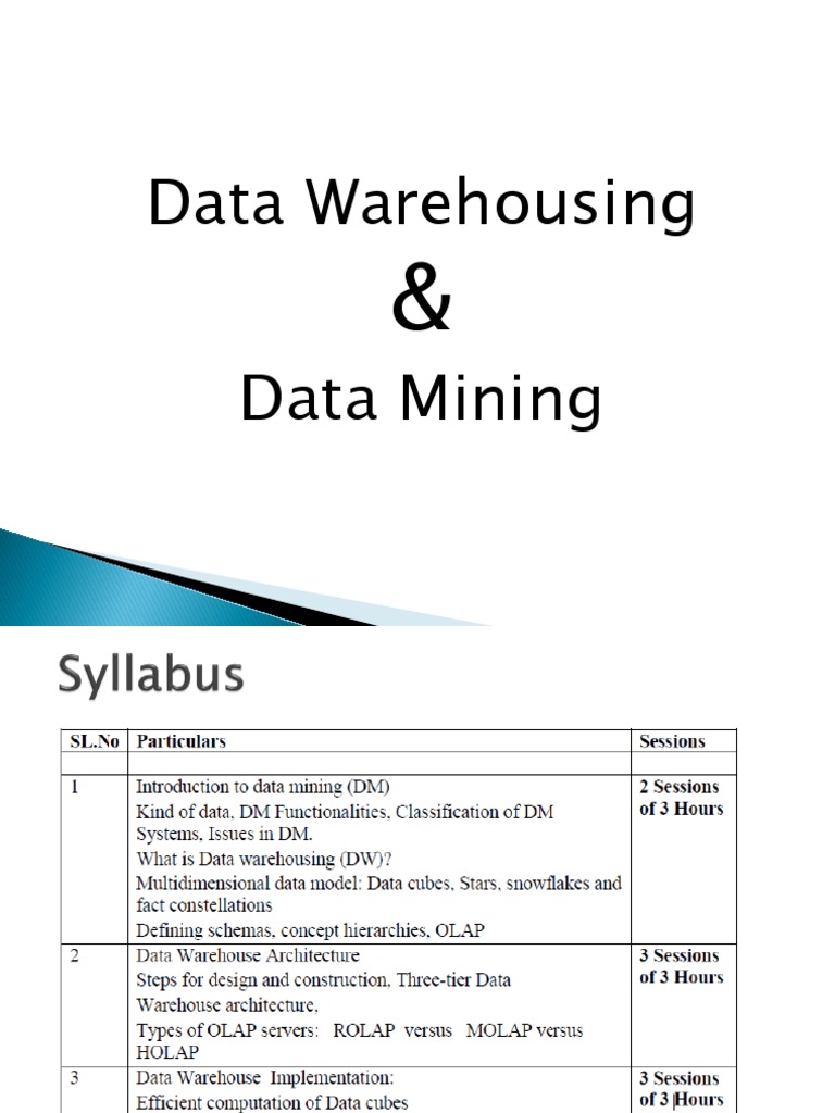 03 Data Warehousing Data Mining MIM | PDF | Data Warehouse | Data ...