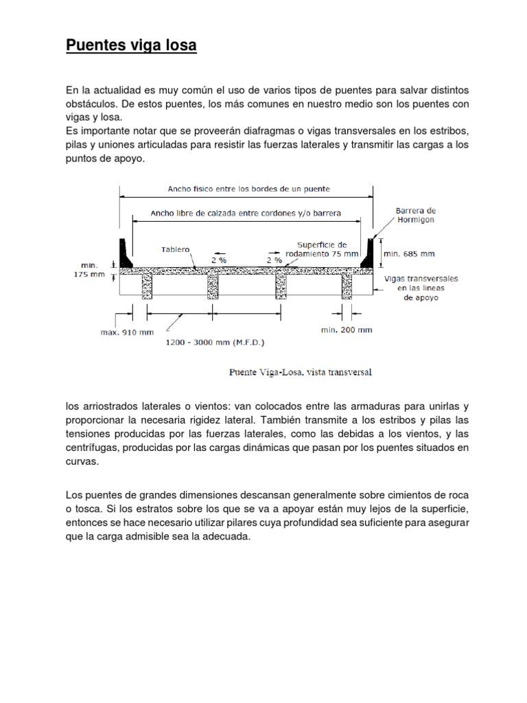 Planos Para Un Puente De Vigas De Cubierta Estructura De Un Puente