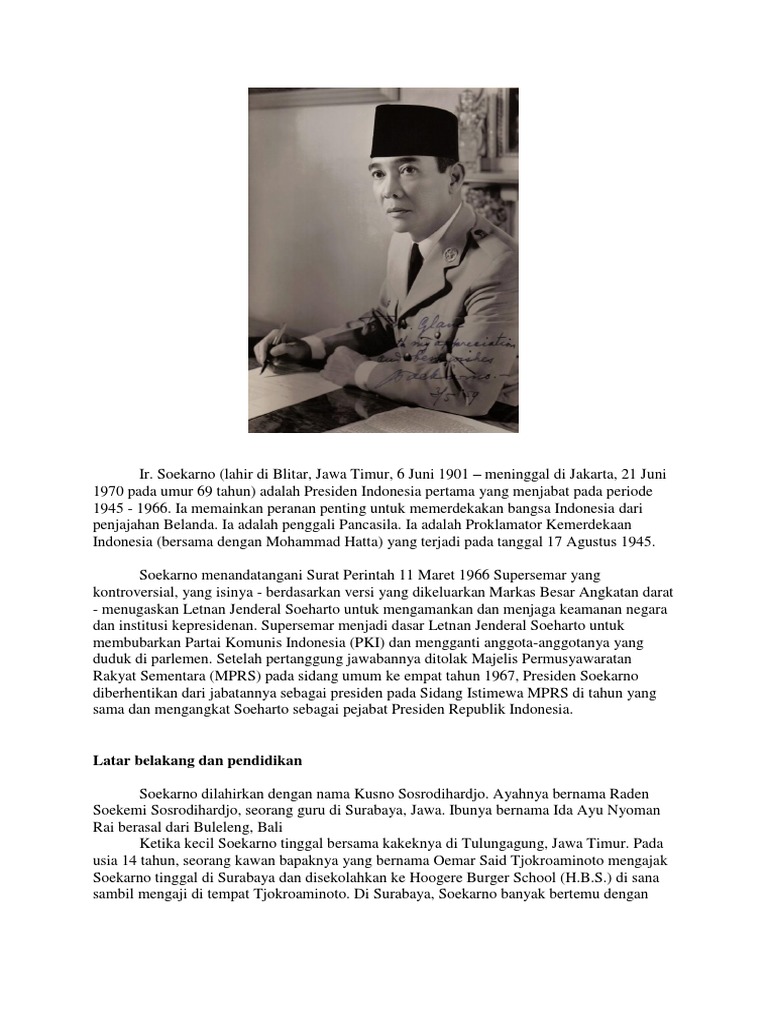 Biografi Ir Soekarno Lengkap Jevt Online