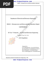 EEE Miroprocessor and Microcontroller Laboratory