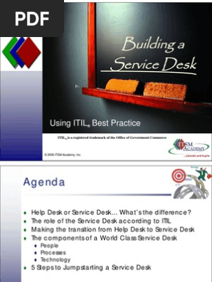 Building A Service Desk It Service Management Itil