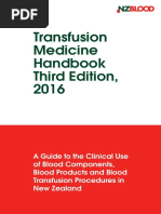 Transfusion Medicine Handbook Third Edition 2016