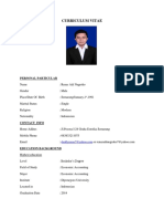 Curriculum Vitae: Personal Particular