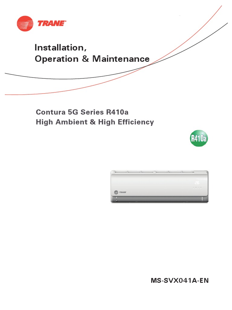 Trane Decorative Split / Hi Wall Split Unit | PDF | Leak | Air Conditioning