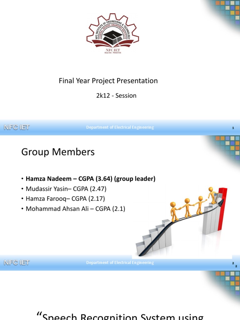 Final Year Project Presentation: 2k12 - Session | PDF