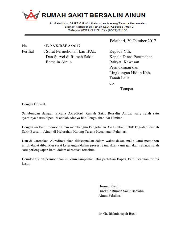 Contoh Surat Ke Blh Pdf