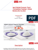 Greek Yogurt Market Forecast, Trend Analysis & Competition Tracking – Global Review 2017 to 2022
