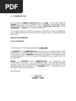 ACTA ADMINISTRATIVA