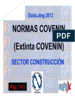 Codificación y unidades de medición de la Norma COVENIN 2000