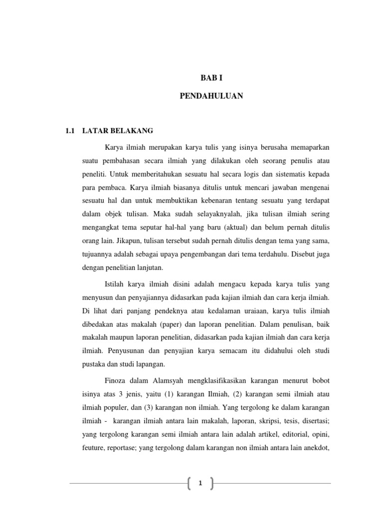 Laporan Skripsi Tesis Dan Makalah Merupakan Contoh