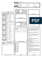 Character Sheet - Form Fillable PDF
