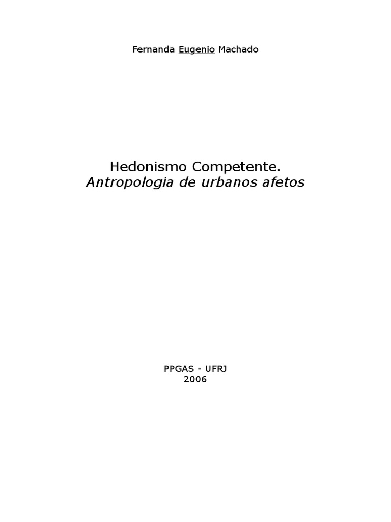 Hedonismo Competente Tese PDF PDF Homossexualidade Etnografia foto