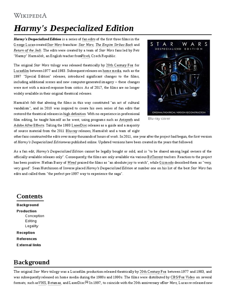 Harmy's Despecialized Edition | PDF | Leisure