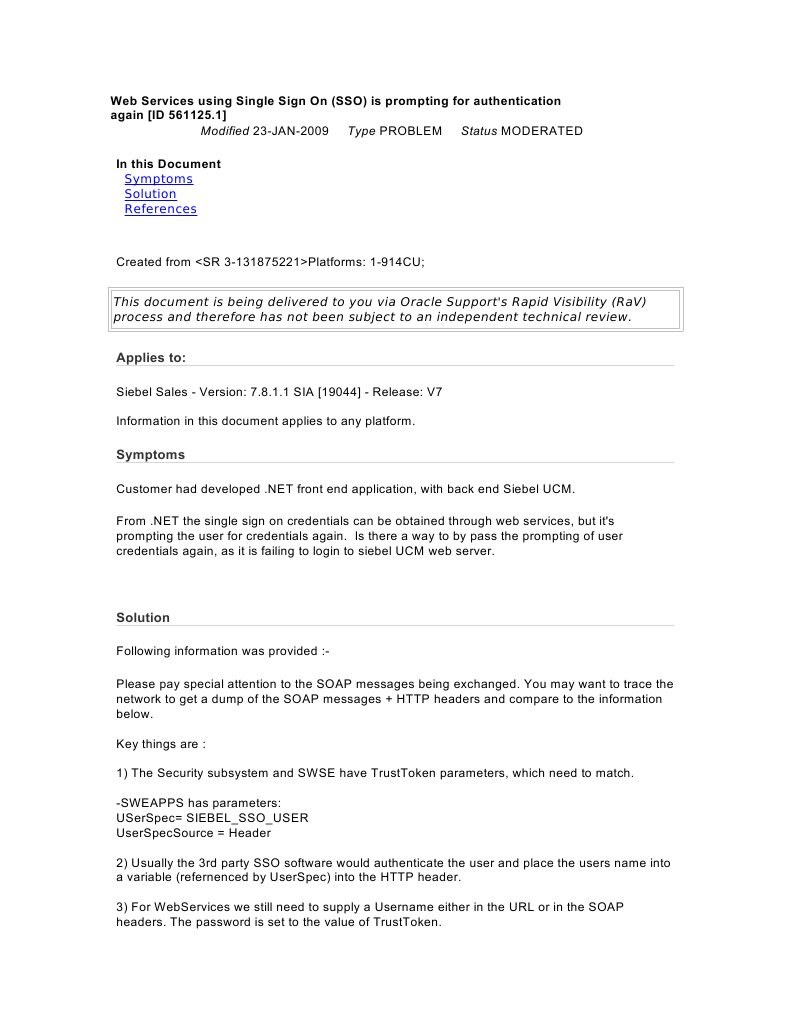 SSO Authentication Issues in Siebel UCM | PDF | Hypertext Transfer ...